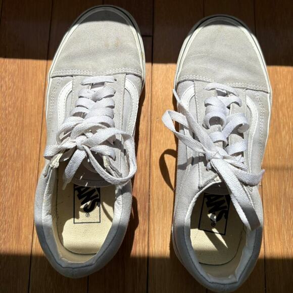 Light Grey Lace Up Vans - Picture 5 of 5